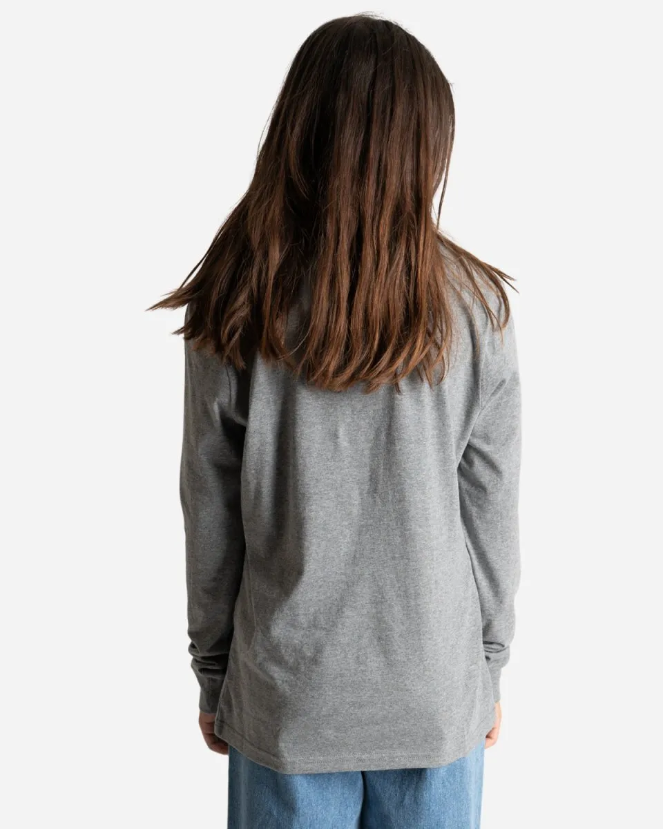 Teens L/S Graphic Organic T-Shirt - Grey