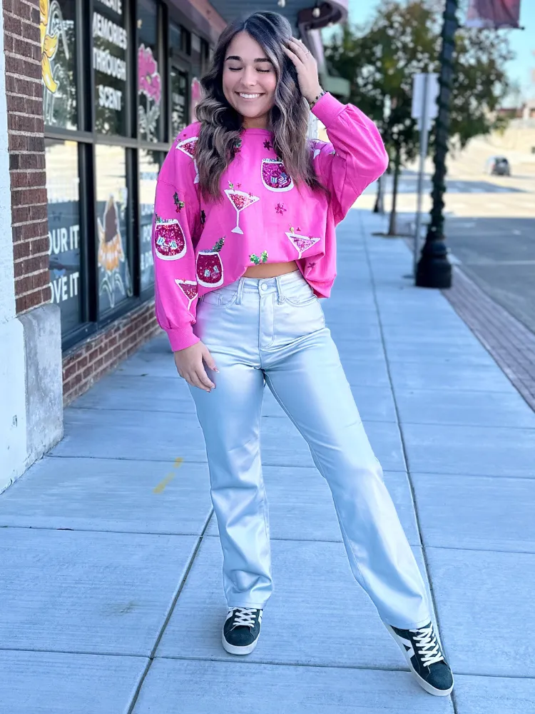 The Elli Tummy Control Jean - Metallic Sliver