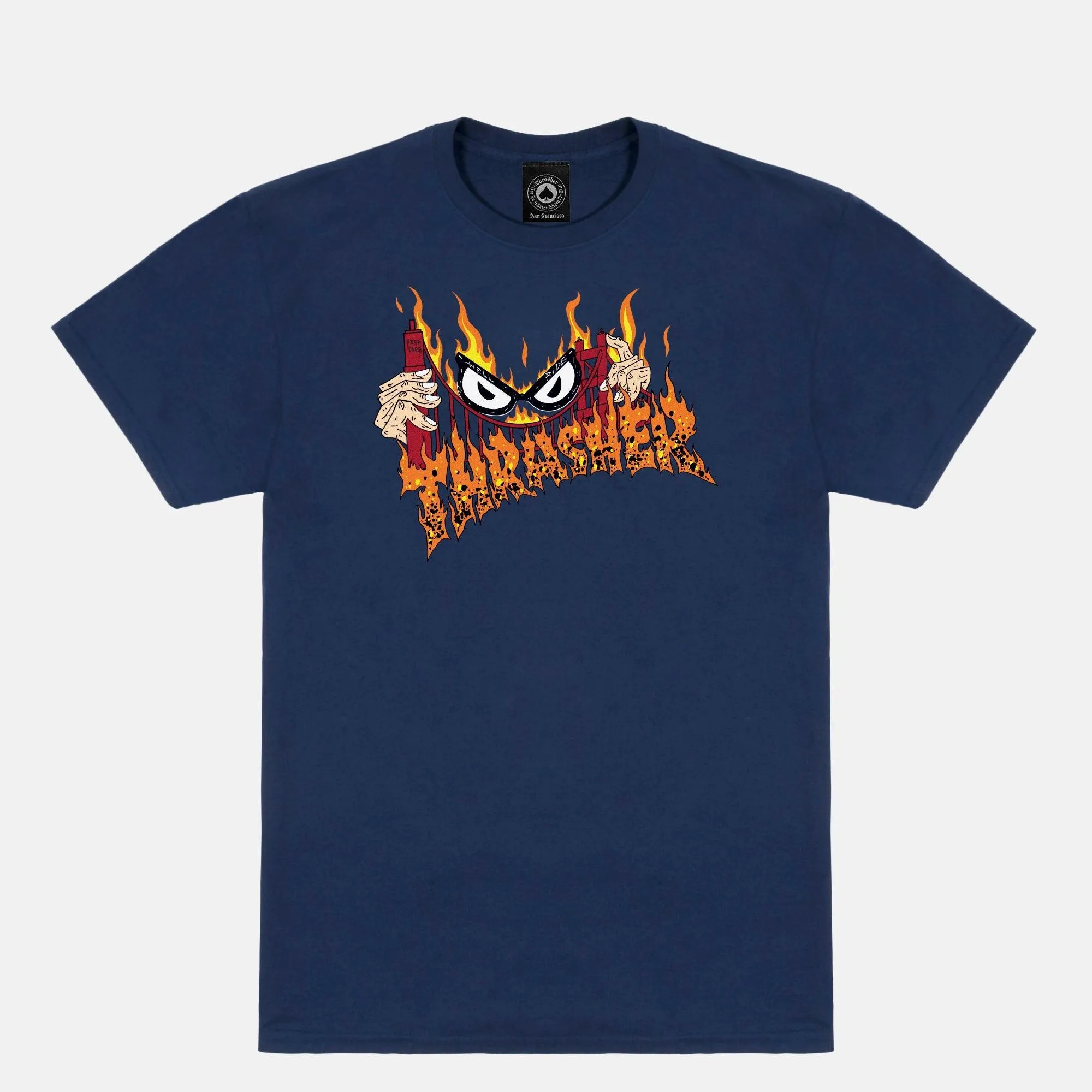 THRASHER Sucka Free Tee Navy