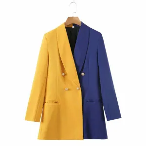 Tide Long Sleeve Double Breasted Coat