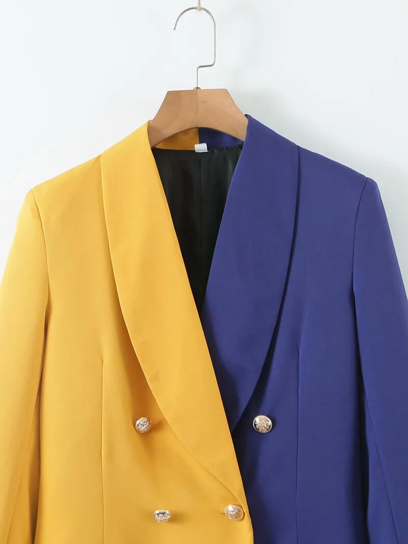 Tide Long Sleeve Double Breasted Coat