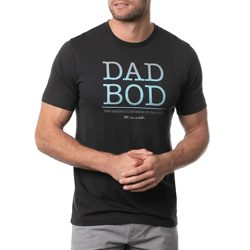 TRAVIS MATHEW MENS DAD BOD 2.0 T-SHIRT - BLACK