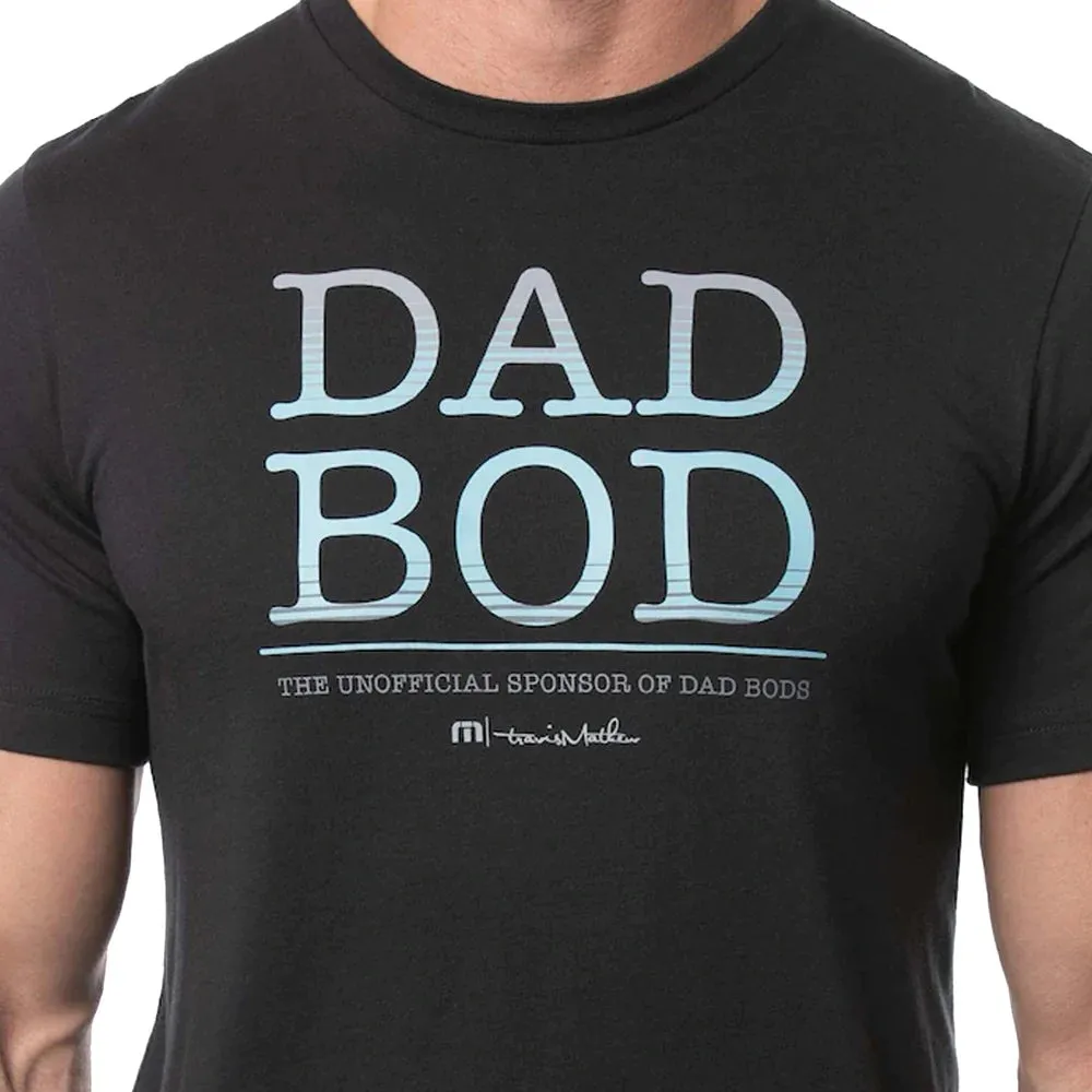 TRAVIS MATHEW MENS DAD BOD 2.0 T-SHIRT - BLACK