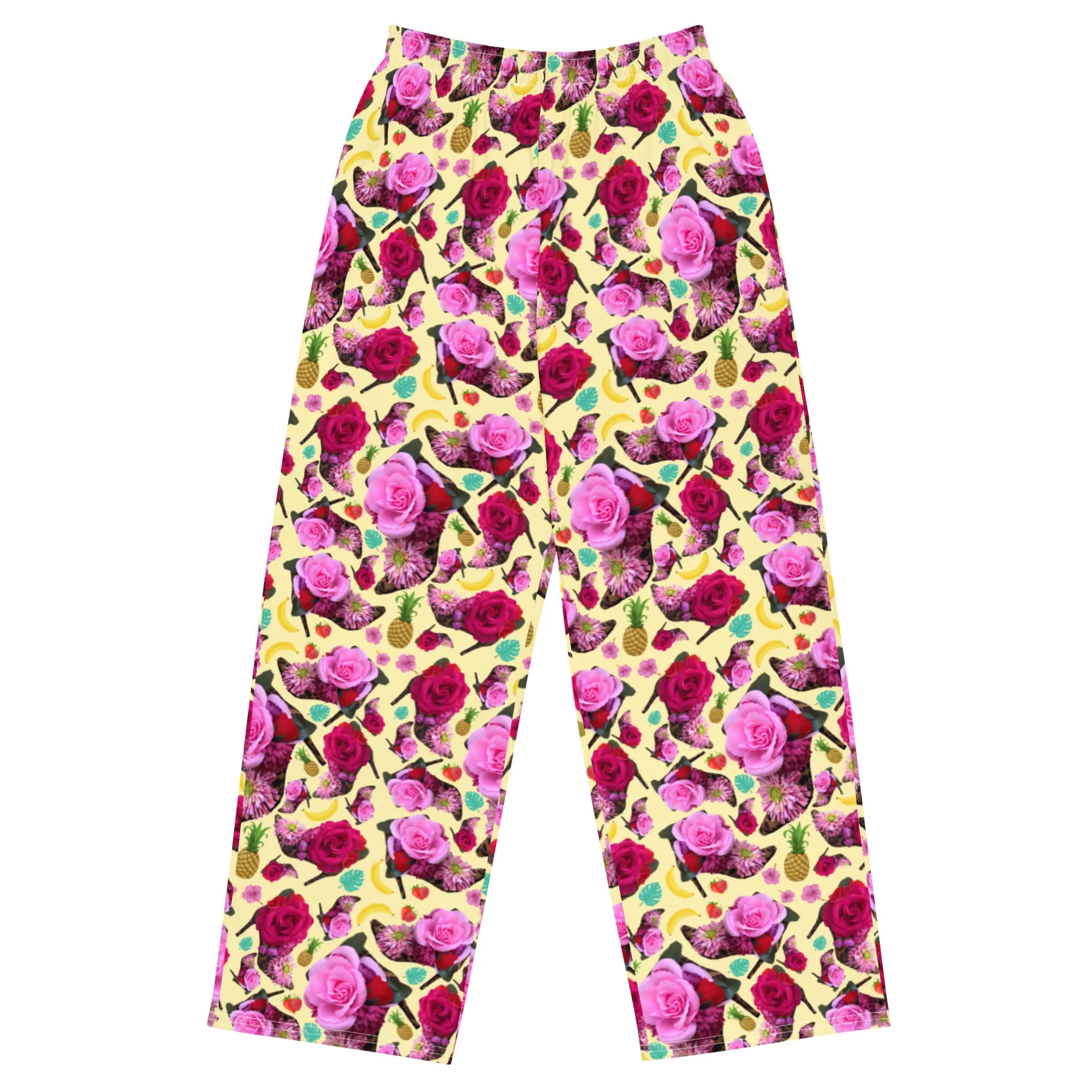 Unisex wide-leg pants 'Jungle Flower'