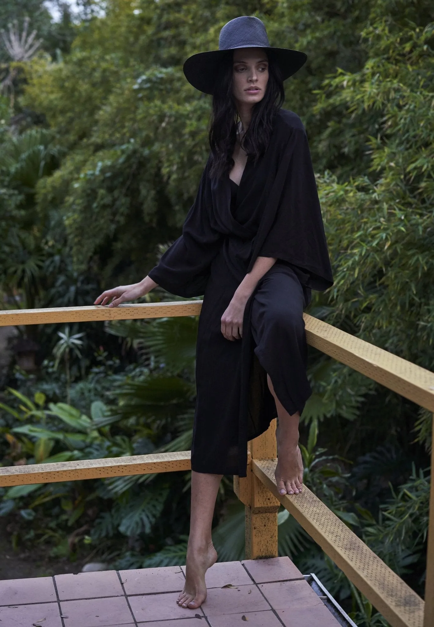 UPCYCLED - Black Belted Kimono Duster - Sale