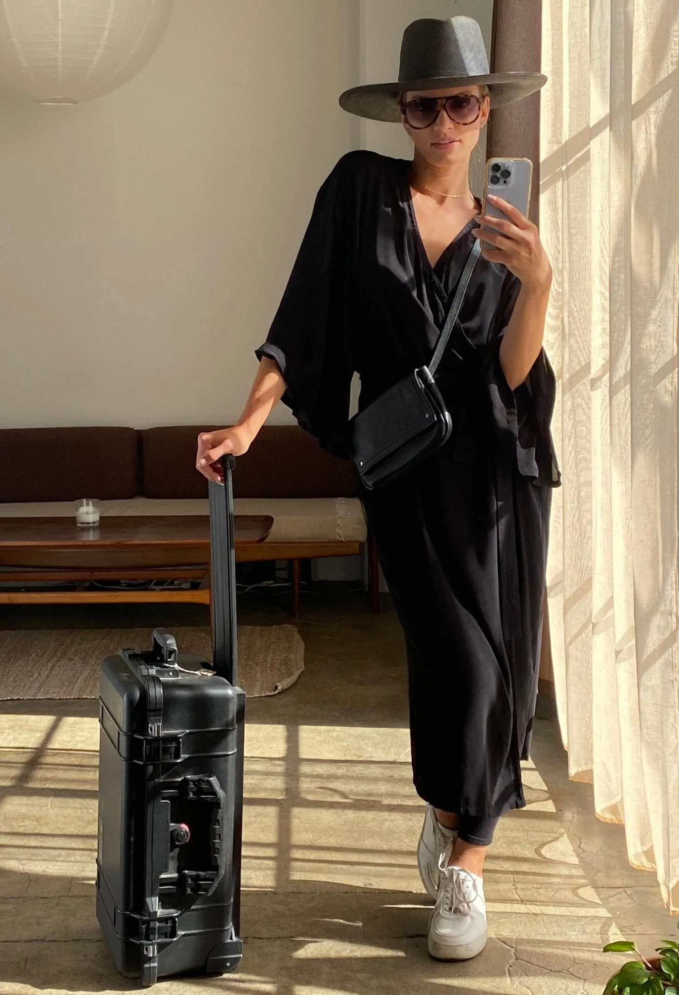 UPCYCLED - Black Belted Kimono Duster - Sale