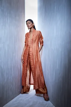 Urvashi Kaur   I   Stripe Tissue Silk Wide Leg Pants