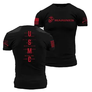 USMC - Lives Forever T-Shirt - Black