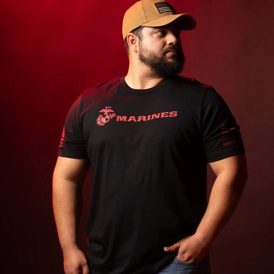 USMC - Lives Forever T-Shirt - Black