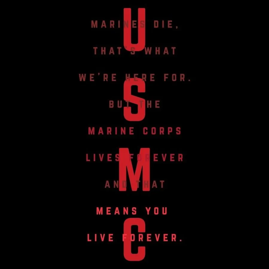 USMC - Lives Forever T-Shirt - Black