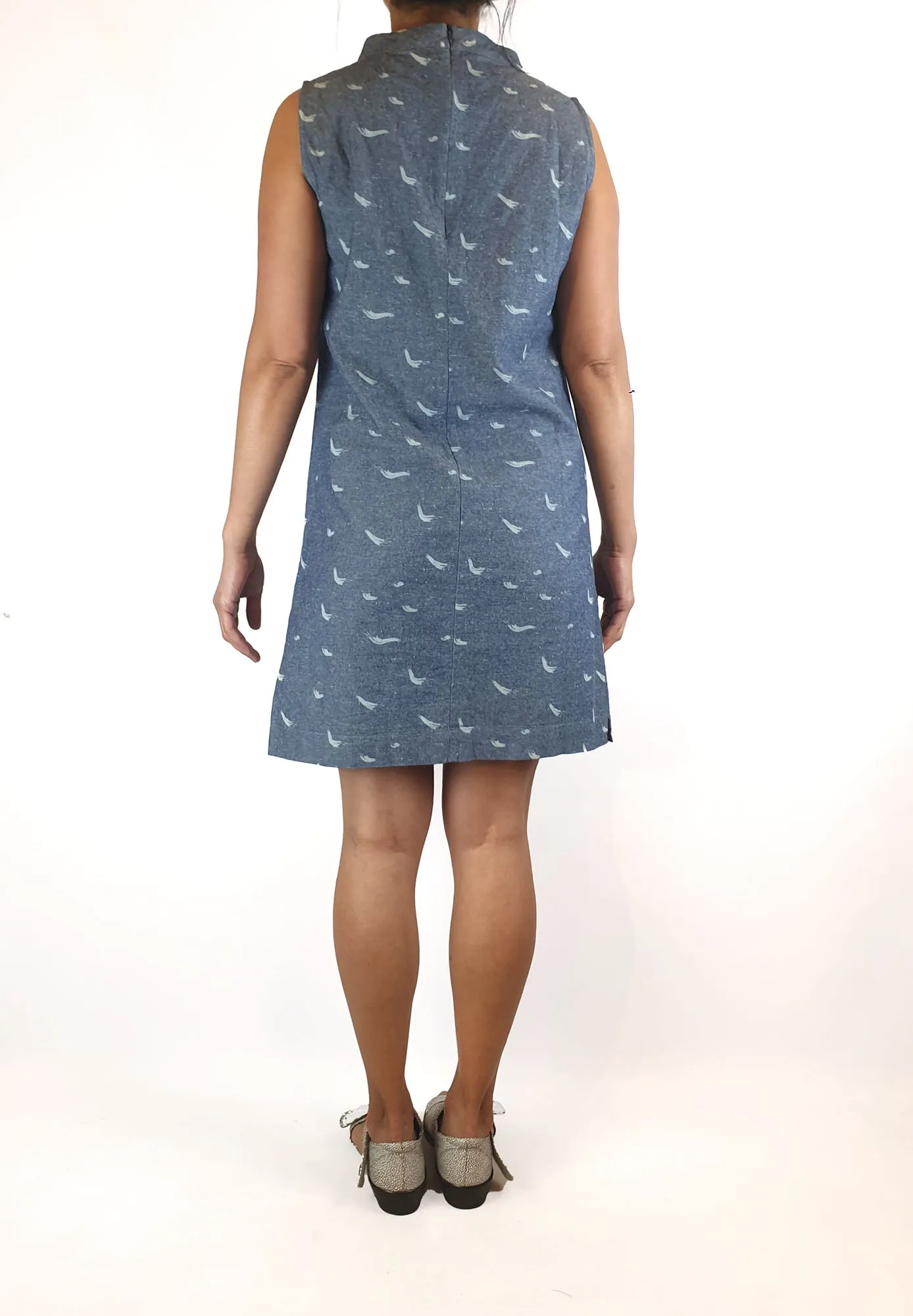 Vanishing Elephant denim look sleeveless dress size 10
