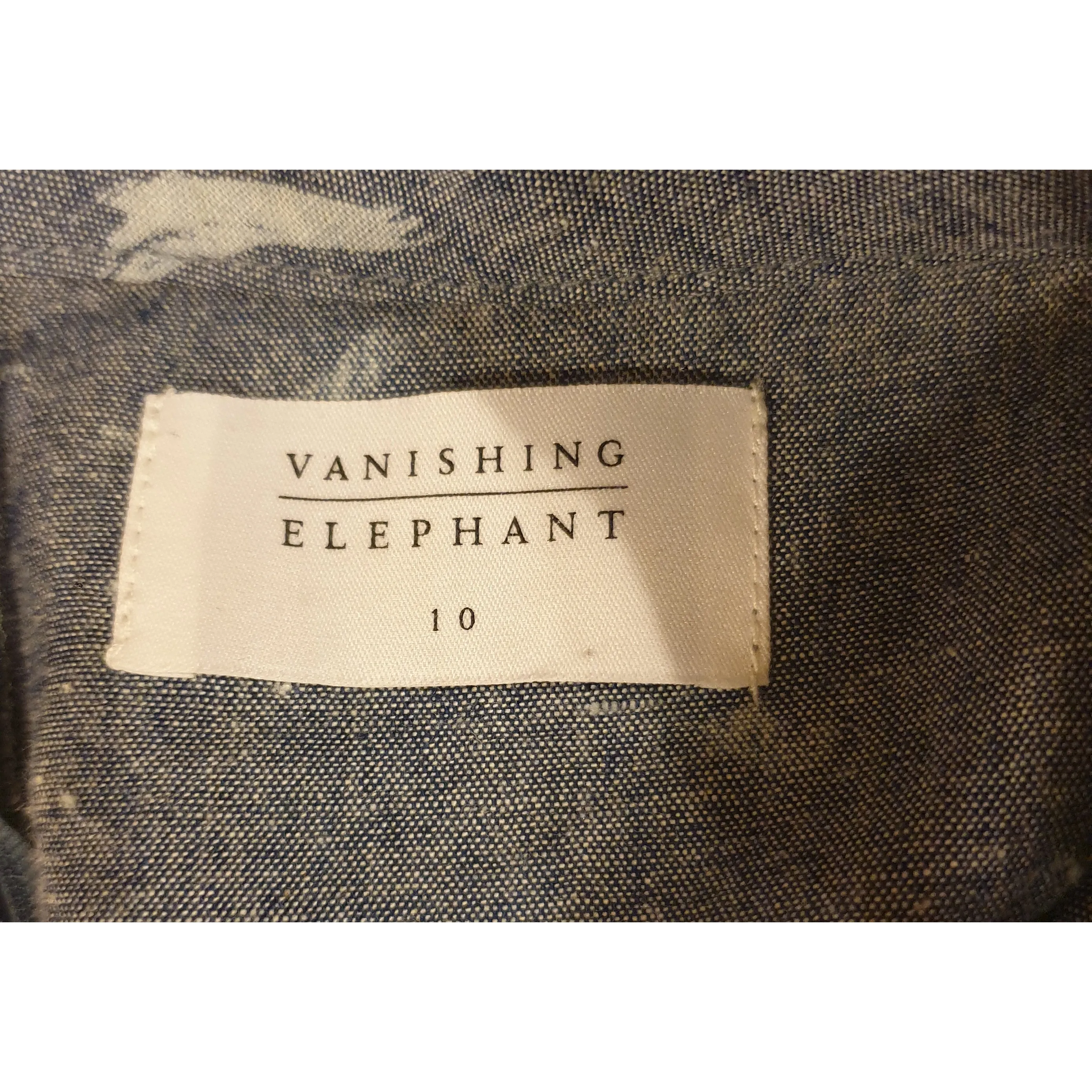 Vanishing Elephant denim look sleeveless dress size 10