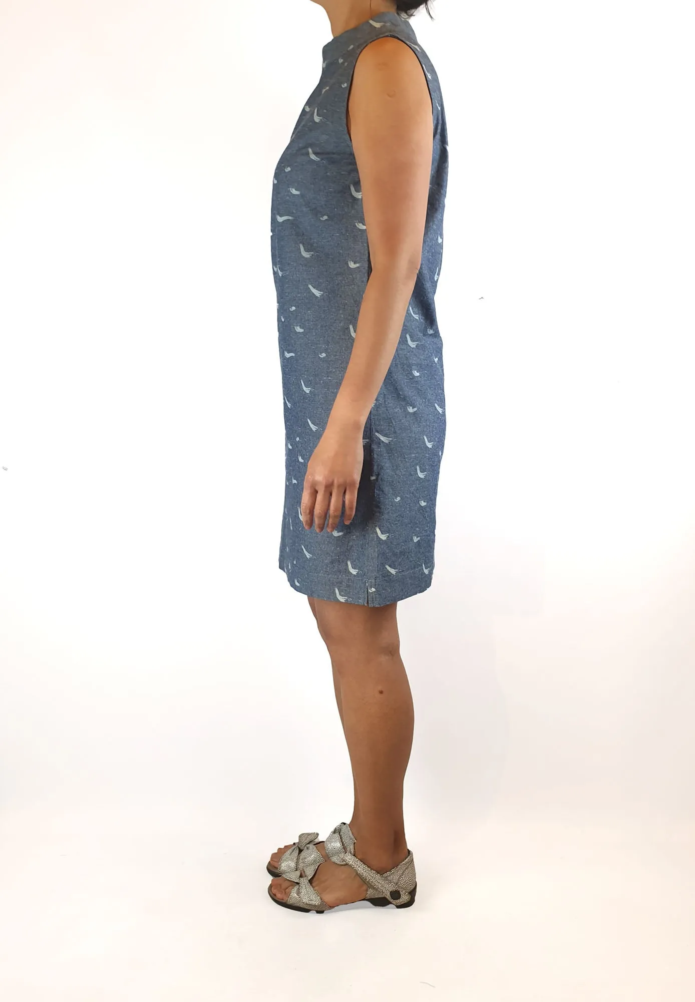 Vanishing Elephant denim look sleeveless dress size 10