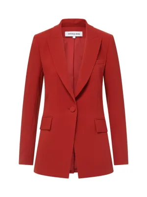 Veronica Beard Long and Lean Dickey Jacket in Crimson