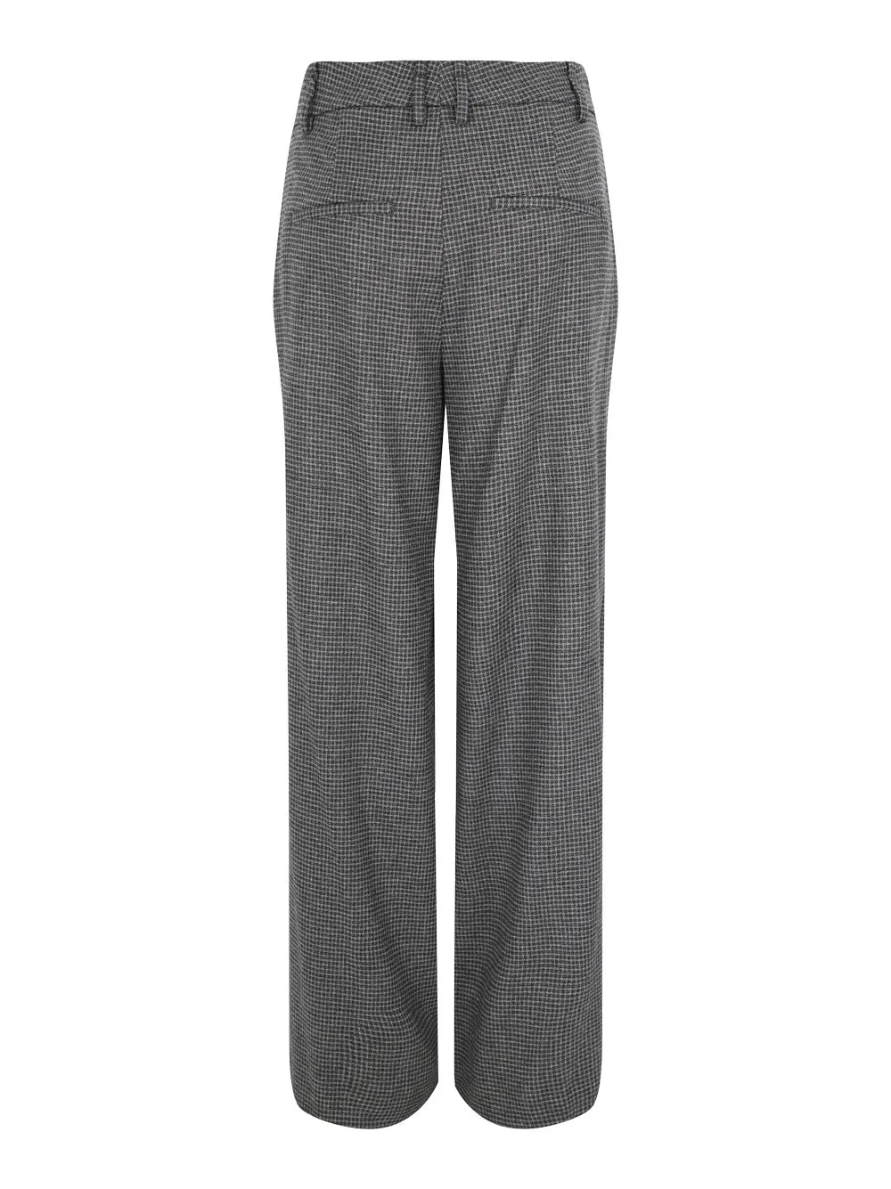 Vince High-Waist Microcheck Wide Leg Trouser in Micro Check