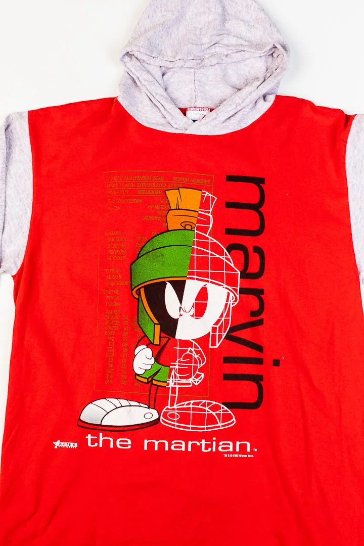 Vintage 1993 Marvin the Martian Long Sleeve Hooded T-shirt