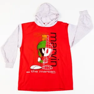 Vintage 1993 Marvin the Martian Long Sleeve Hooded T-shirt