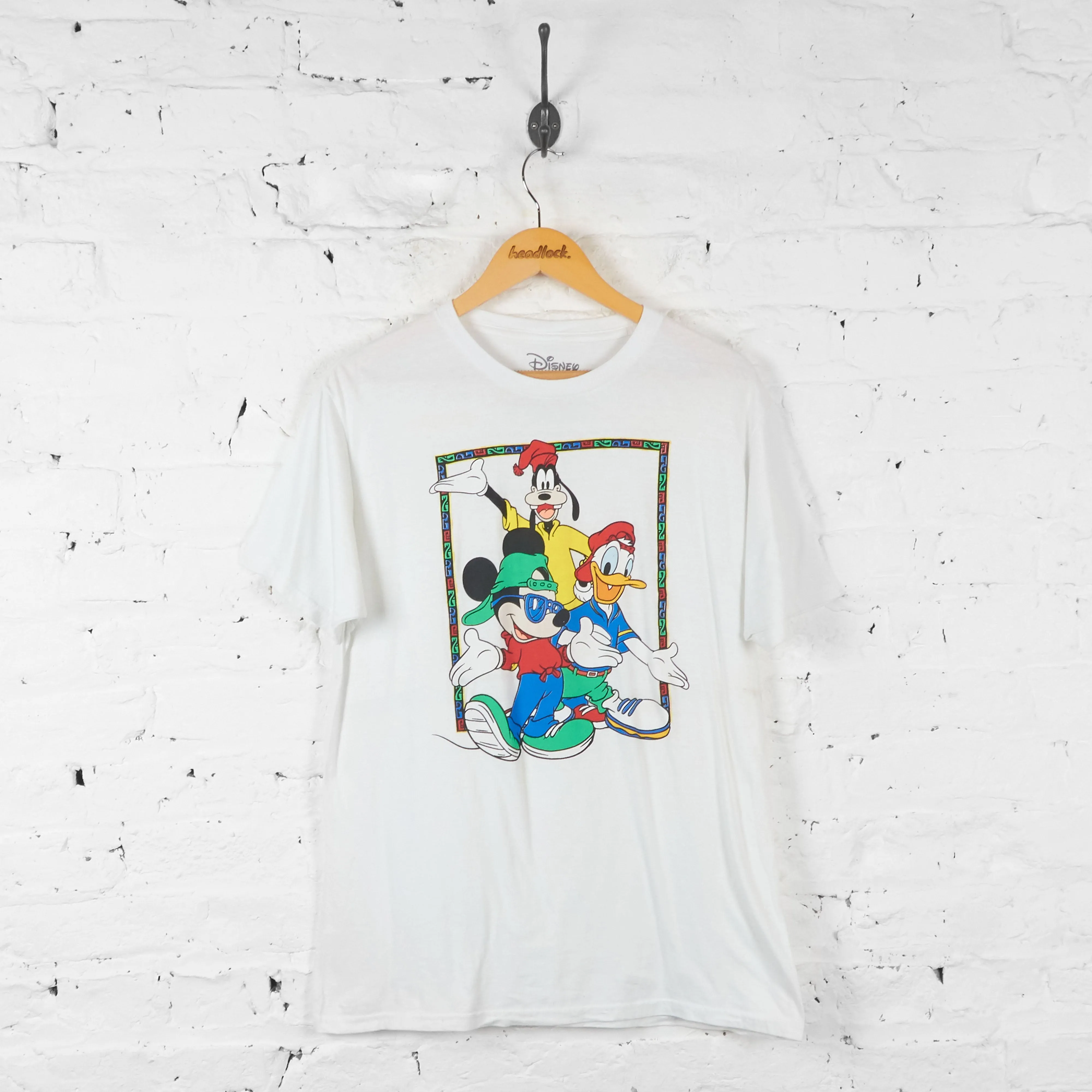 Vintage 90's Disney Character T-shirt - White - L