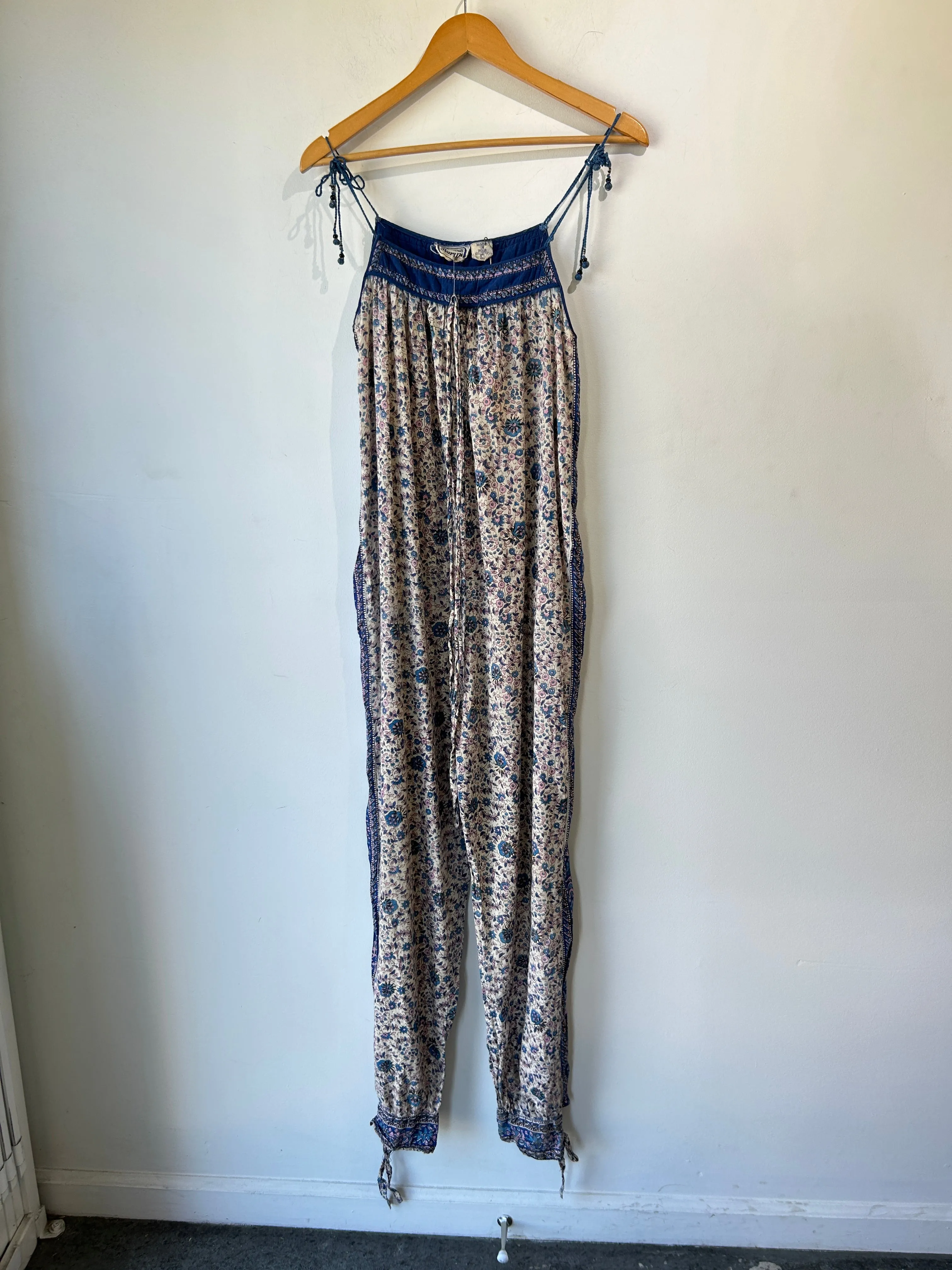 Vintage Starina Indian Block Print Jumpsuit
