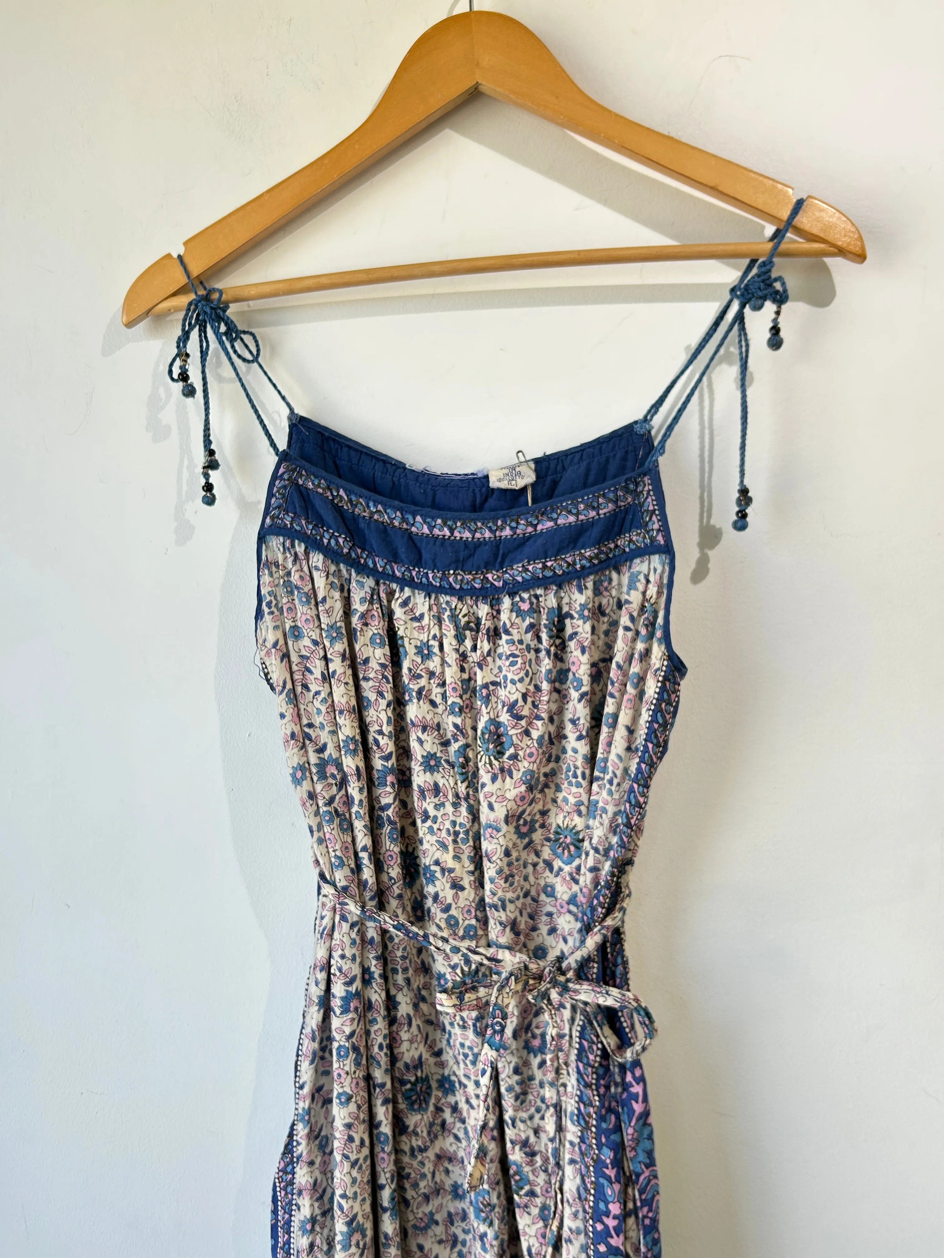 Vintage Starina Indian Block Print Jumpsuit