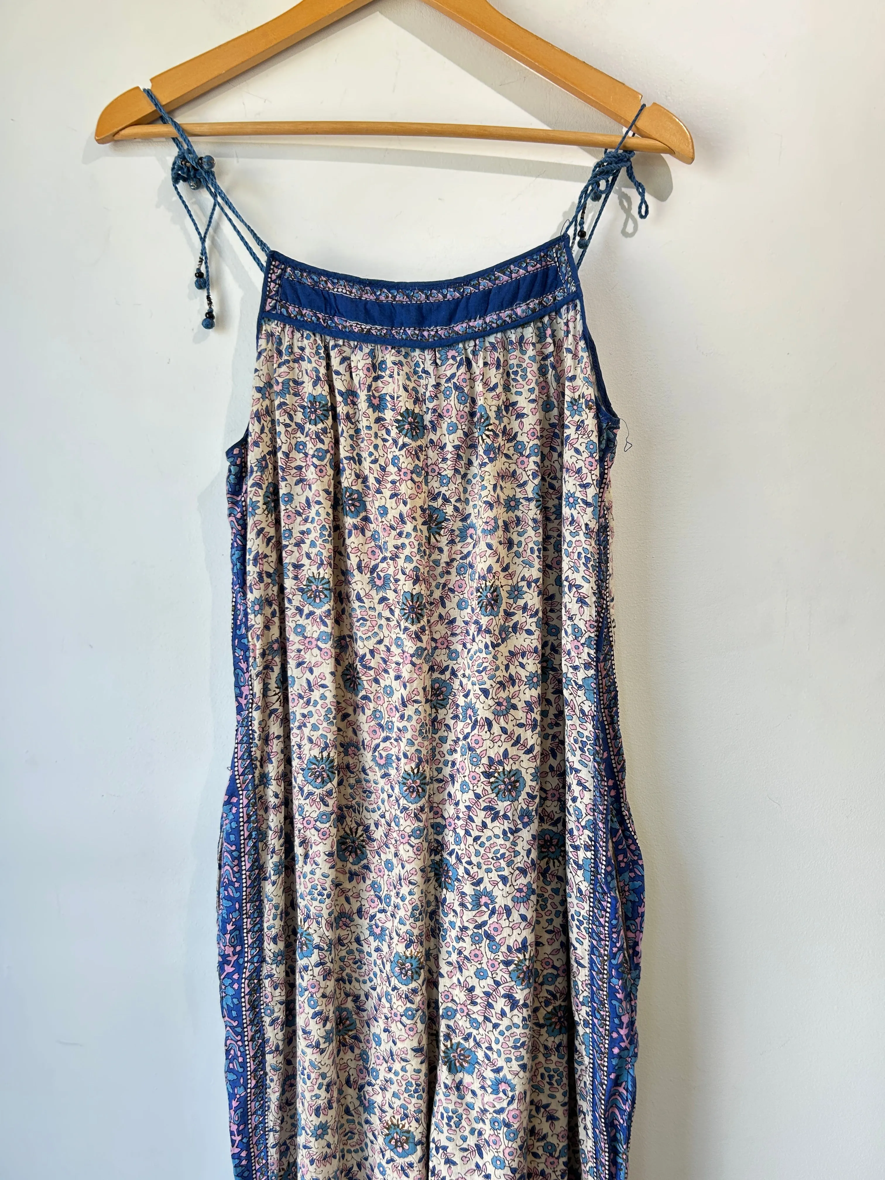 Vintage Starina Indian Block Print Jumpsuit