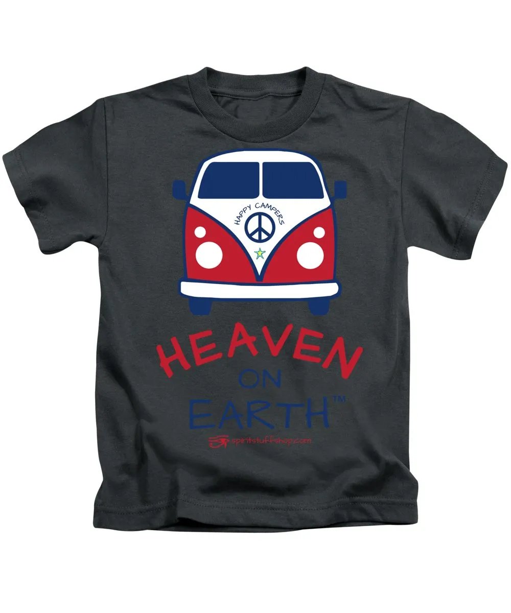 Vw Happy Camper Heaven On Earth - Kids T-Shirt