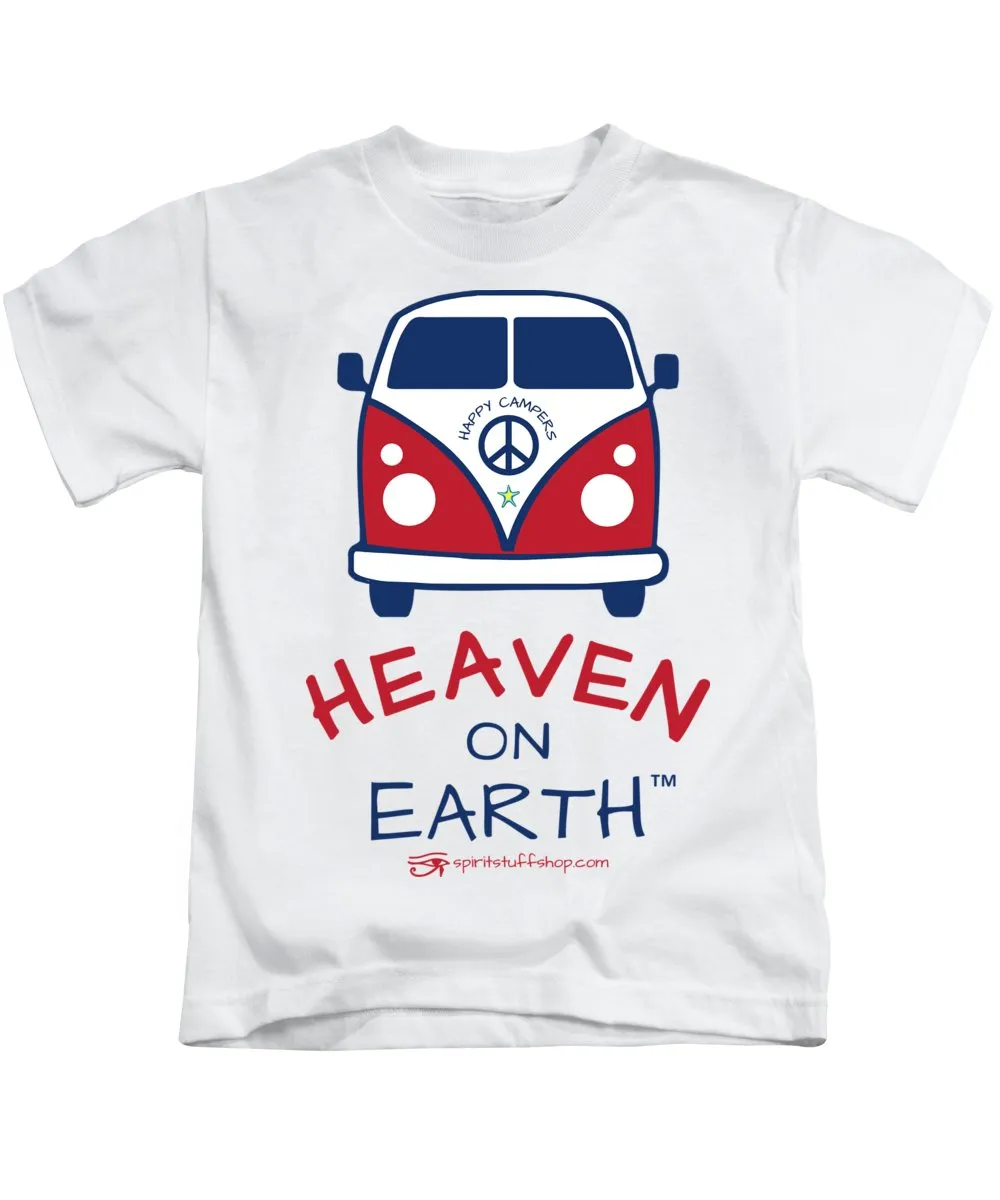 Vw Happy Camper Heaven On Earth - Kids T-Shirt