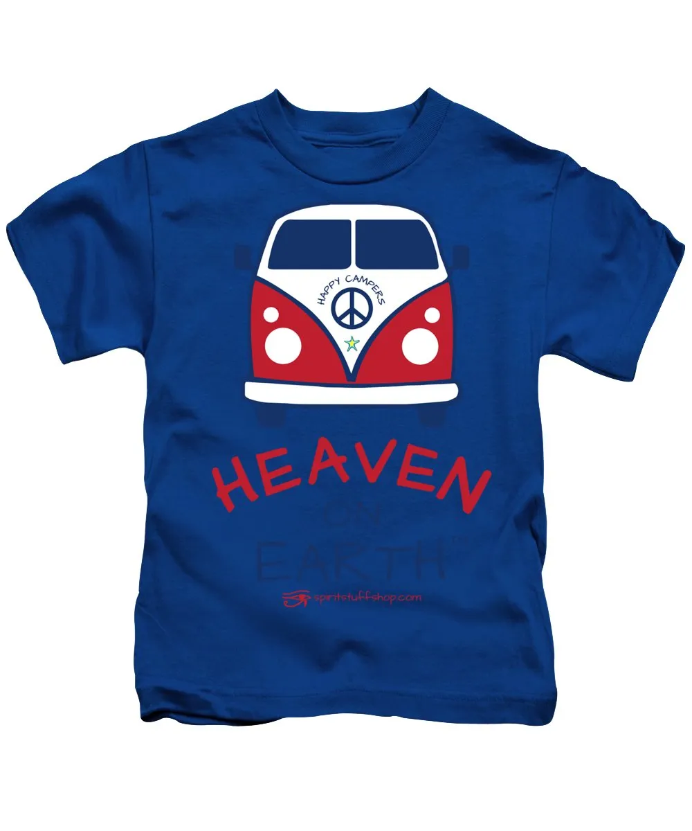 Vw Happy Camper Heaven On Earth - Kids T-Shirt