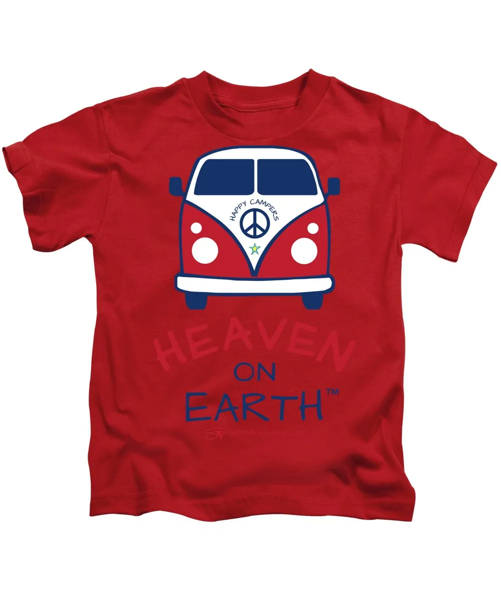 Vw Happy Camper Heaven On Earth - Kids T-Shirt