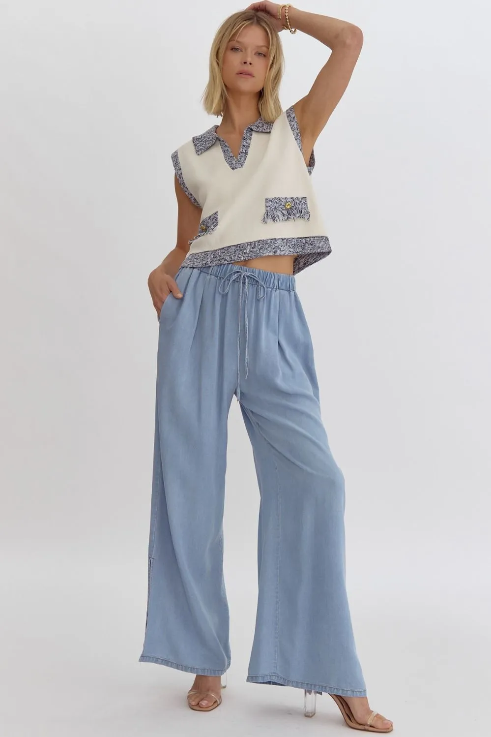 Wide Leg Pants {Light Denim}