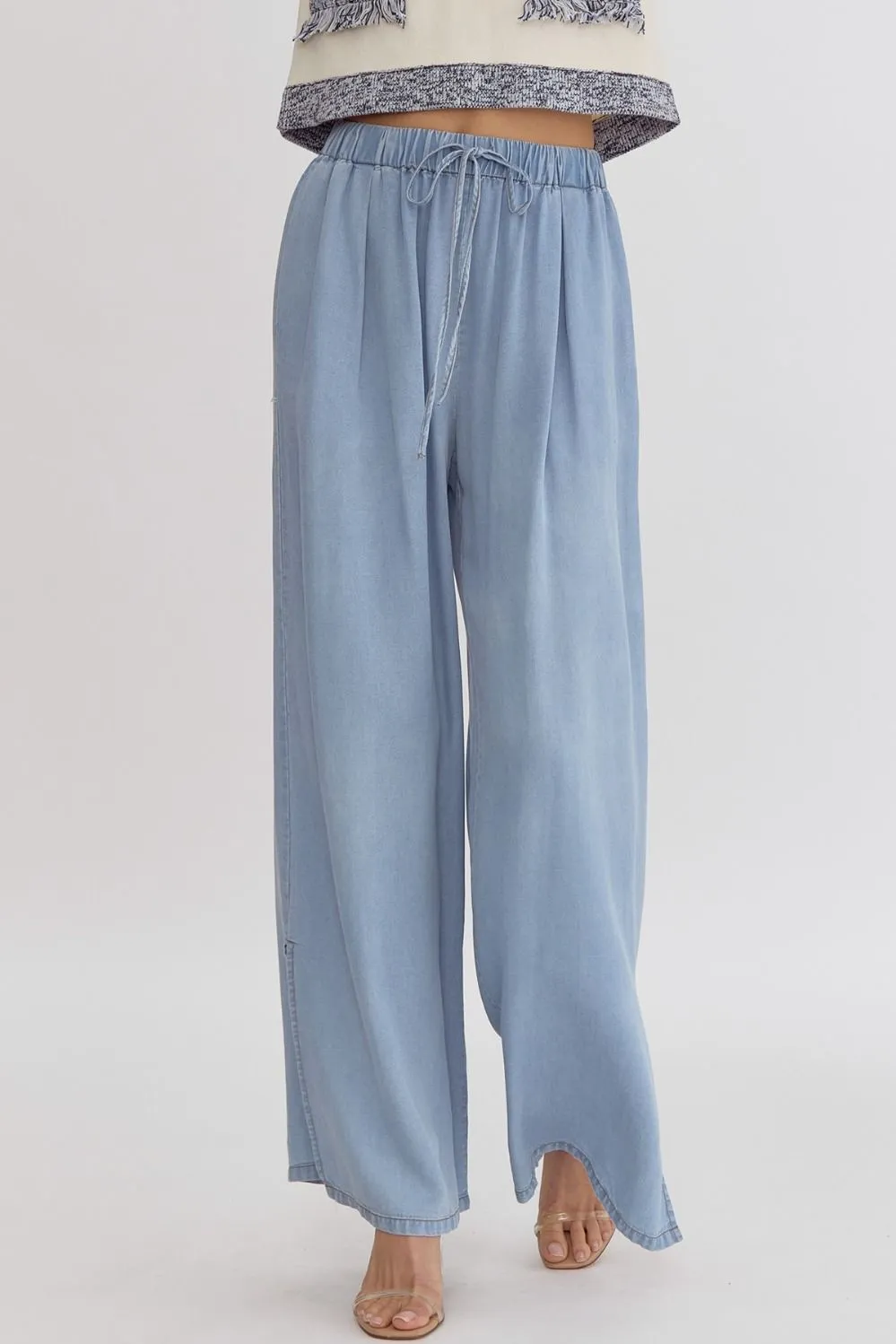 Wide Leg Pants {Light Denim}
