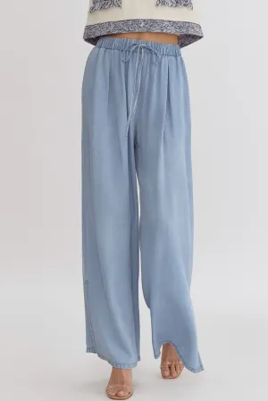 Wide Leg Pants {Light Denim}