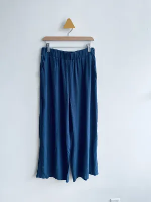 Wide Leg Viscose & Linen Pants // Adult M