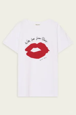 With Love From Paris Oversize T-Shirt in White
