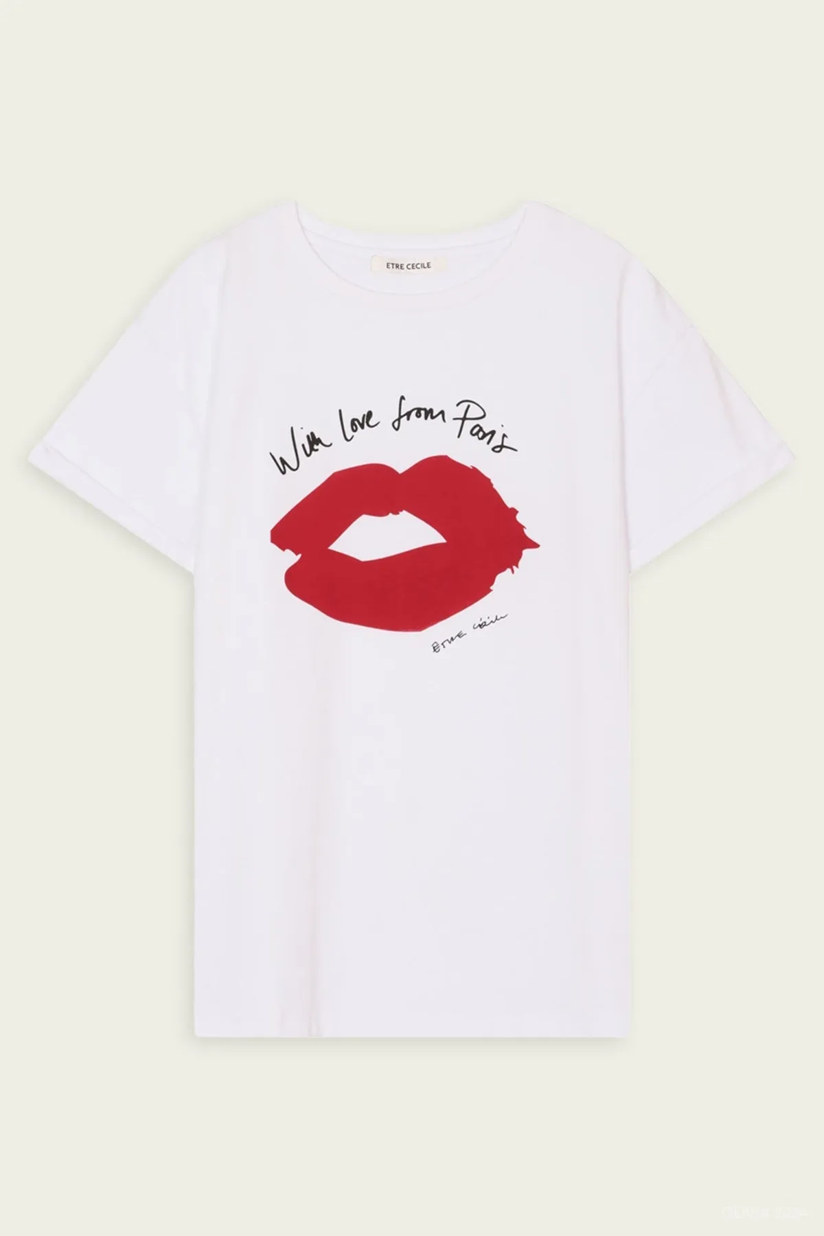 With Love From Paris Oversize T-Shirt in White