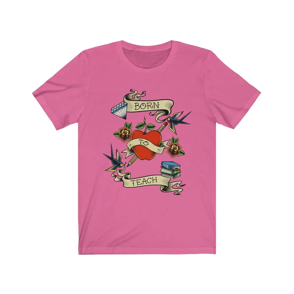 Women's Born to Teach Jersey T-shirt