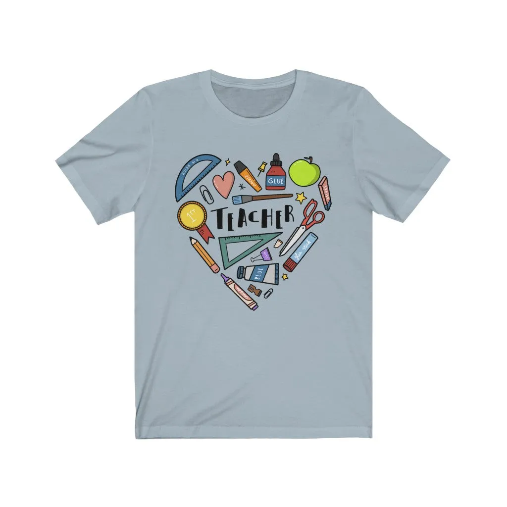 Women's Collage Heart Jersey T-shirt