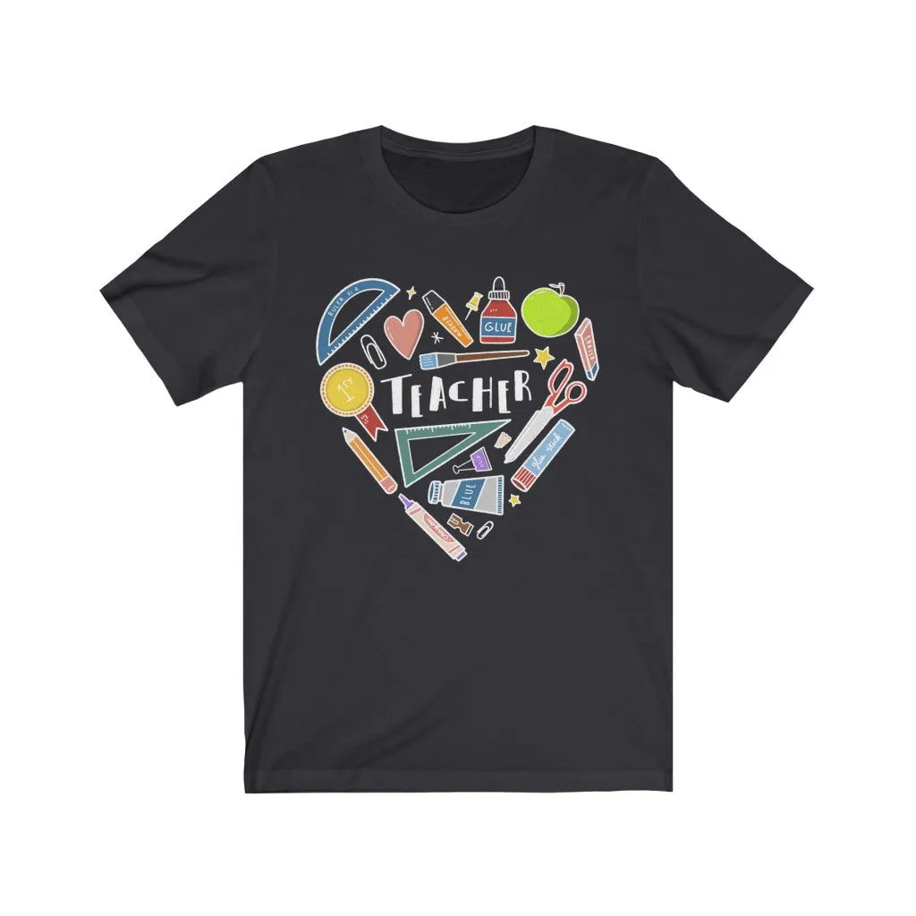 Women's Collage Heart Jersey T-shirt