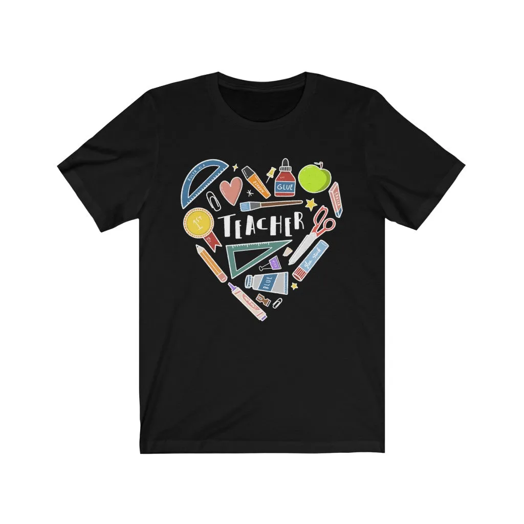 Women's Collage Heart Jersey T-shirt