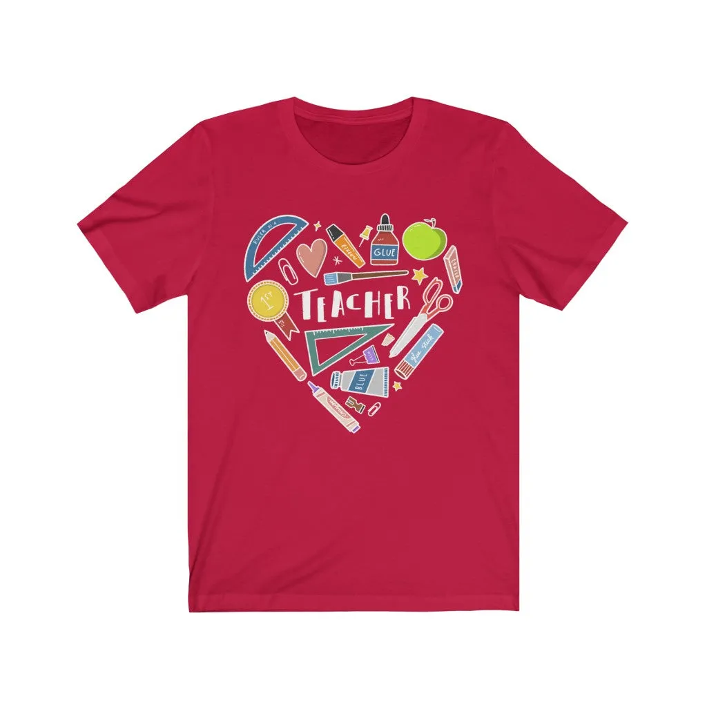 Women's Collage Heart Jersey T-shirt