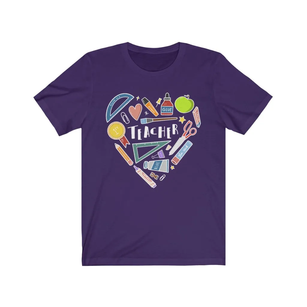 Women's Collage Heart Jersey T-shirt