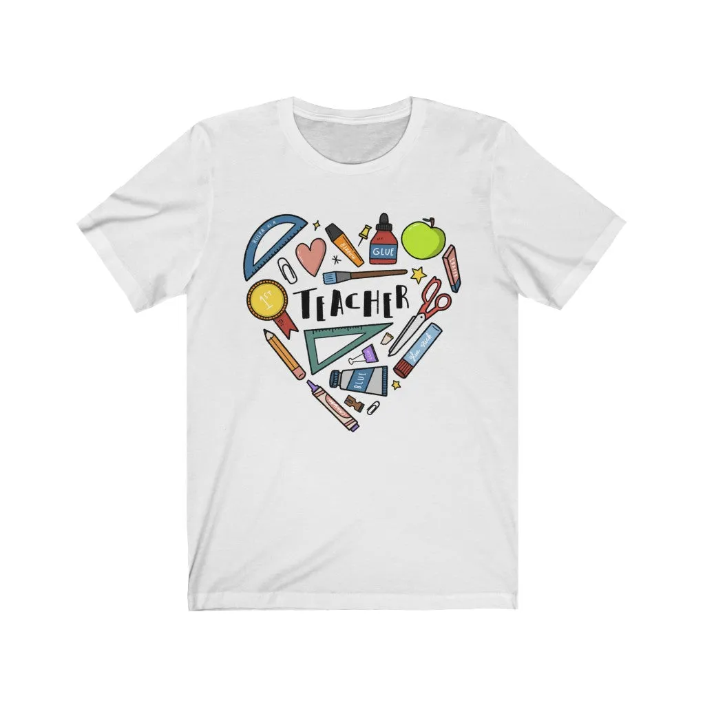 Women's Collage Heart Jersey T-shirt