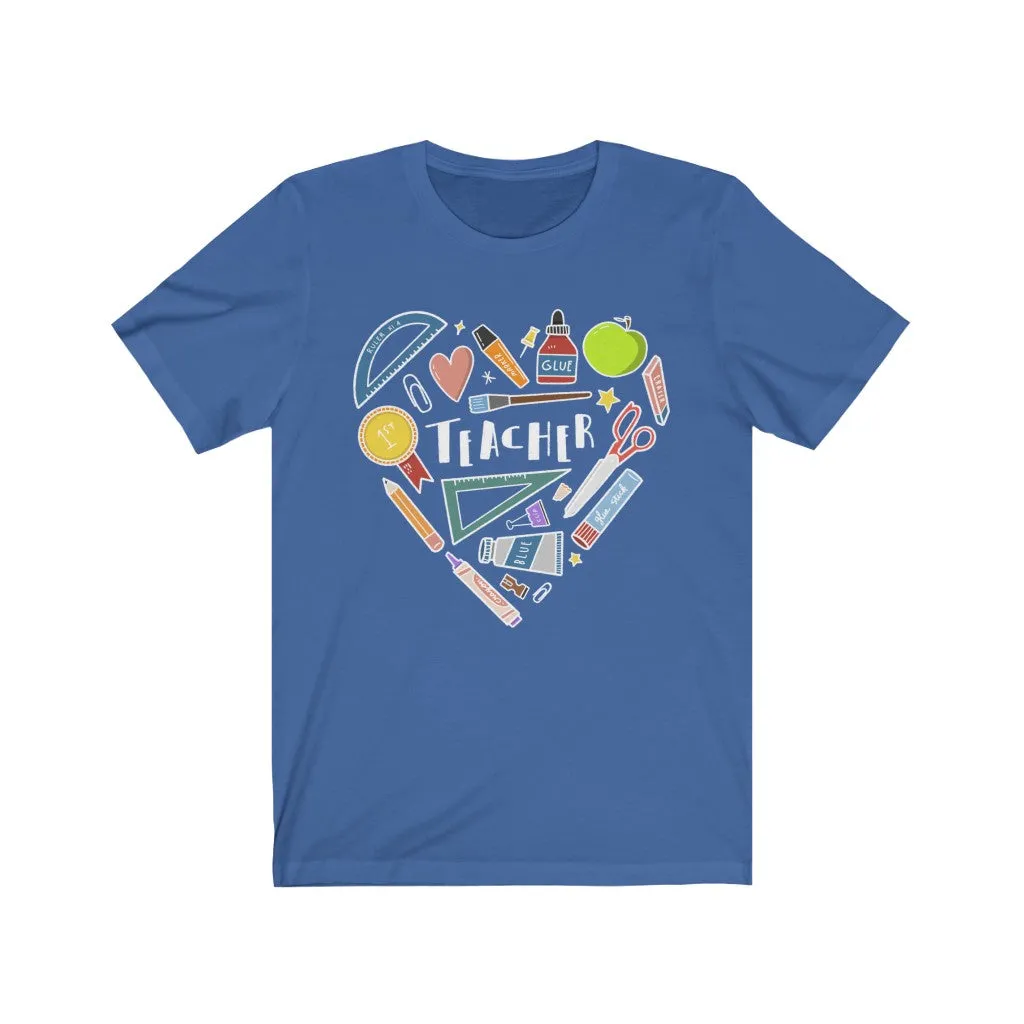 Women's Collage Heart Jersey T-shirt