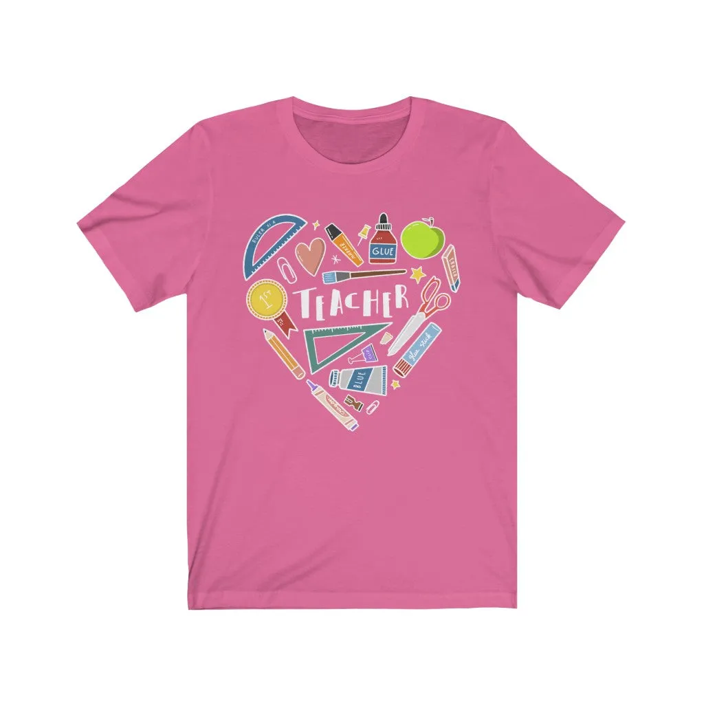 Women's Collage Heart Jersey T-shirt