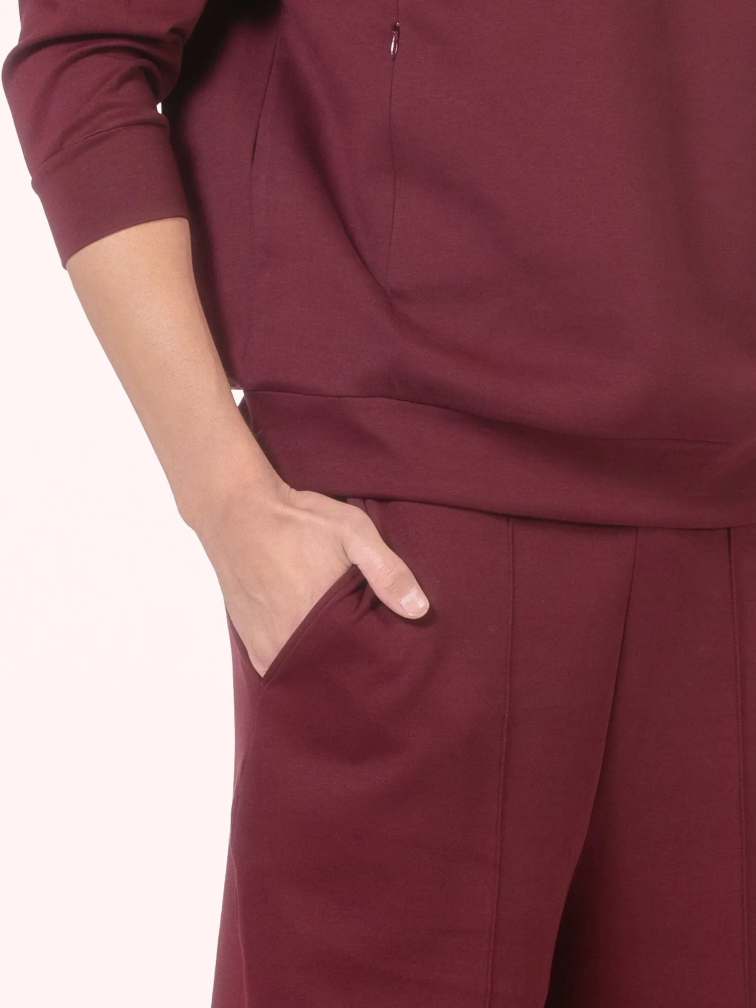 woo'ed wide-leg pants