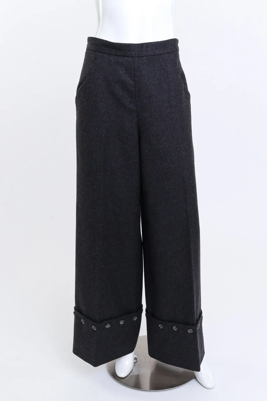 Wool Blend Wide Leg Pant