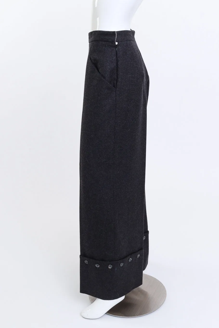 Wool Blend Wide Leg Pant