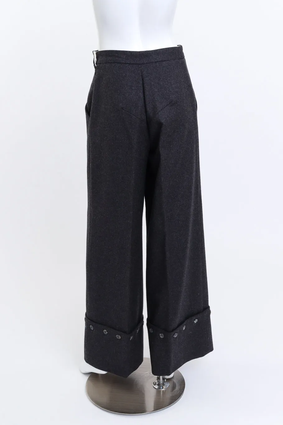 Wool Blend Wide Leg Pant