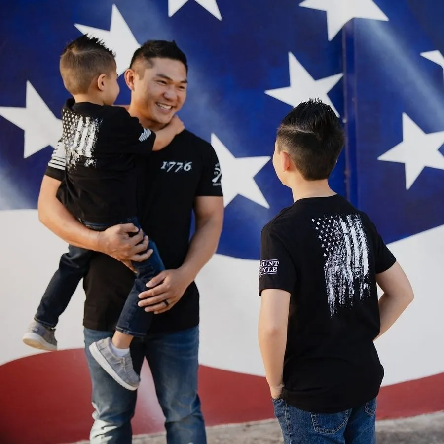Youth 1776 Flag T-Shirt - Black
