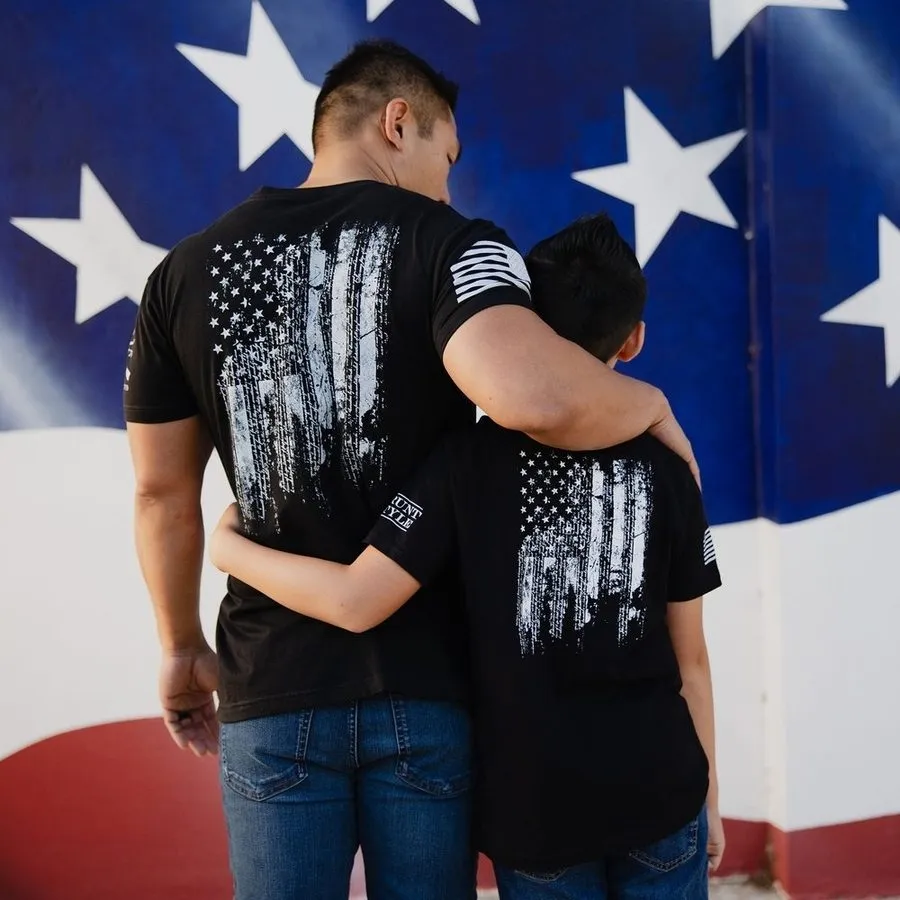 Youth 1776 Flag T-Shirt - Black